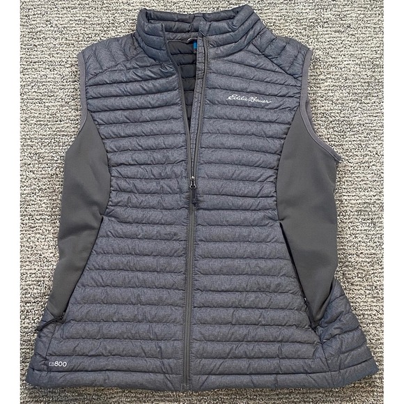Eddie Bauer Jackets & Blazers - Eddie Bauer Quilted Goose Down Vest‎ Womens Medium Gray EB 800 Pertex Quantum